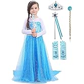Familycrazy Princess Costume Princess Dresses for Girls Dress up Fancy Halloween Christmas for Toddler