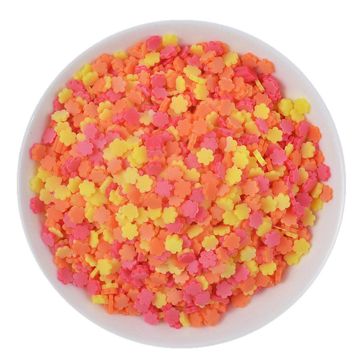 100g Resin Flatbacks Slime Accessories Clay Sprinkles Decoration Charms Filler DIY Supplies Fake Candy Chocolate Cake Dessert Mud Particle Scrapbook Phone Case (flower18)