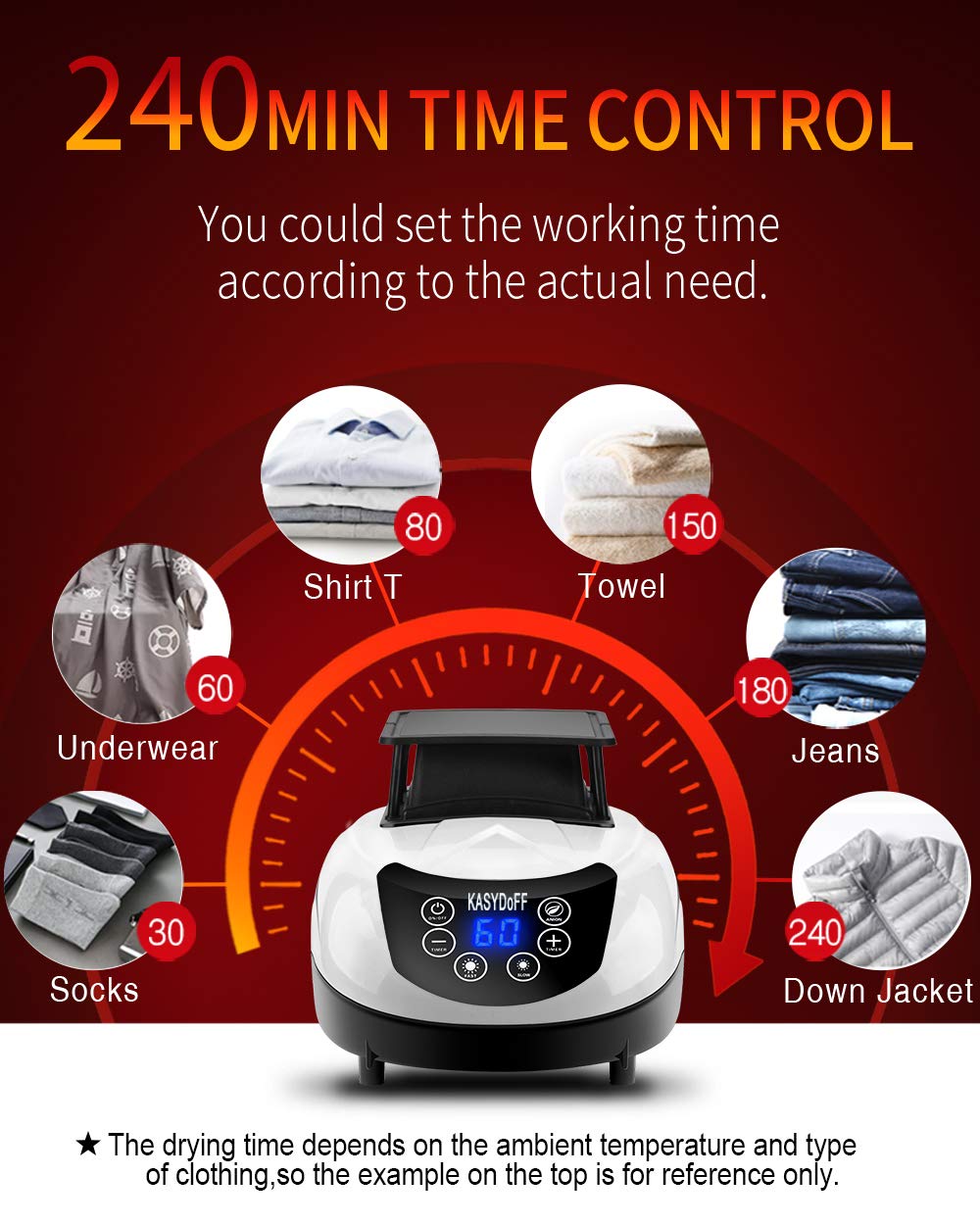 Kasydoff Portable Clothes Dryer 3Tier Foldable Clothes Drying Rack