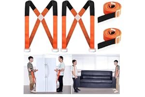 HQQNUO Moving Straps, 2-Person Lifting and Moving System with Thickened Pads, Adjustable Lifting Shoulder Straps Safely Easily for Moving Furniture Appliances Mattresses, Heavy Objects up to 800lbs