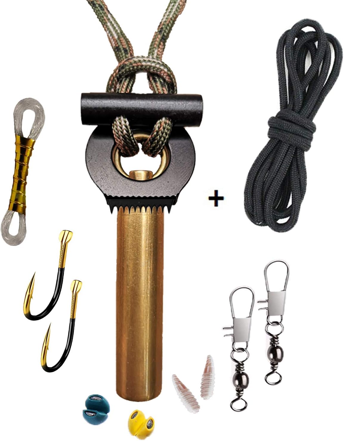 Amazon Com Bsgb Fire Starter Paracord Necklace Edc Military Survival Gear Tinder Cord Firesteel And Striker Kit Magnesium Ferro Rod Tool Fishing Tools For Emergency Outdoor Hiking Camping Hunting Sports Outdoors