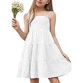 blibean Girls Summer Sundress Tween Sun Dresses Size 6-15 Years Old