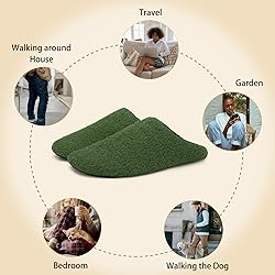 QFH Womens & Mens Cozy House Slippers - Portable
