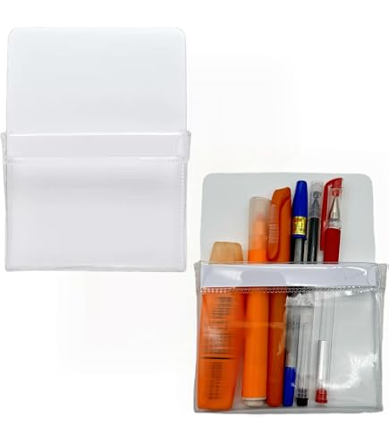 Ctosree 6-Pack Magnetic File Holders - 3 Sizes, PVC Pockets For Fridge, Locker, Whiteboard - View #4