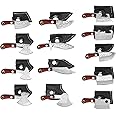 13 Pieces Mini Knifes Damascus Pocket Set Tiny Chef Stainless Steel Knife with Sheath for Bottle Opener Package Opener Box Cutter