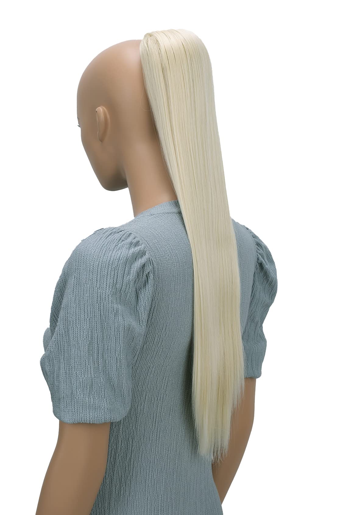 CAISHA 26" Hairpiece Ponytail Long Hair Extension Drawstring Straight Platinum Blonde PH614 โ image 1