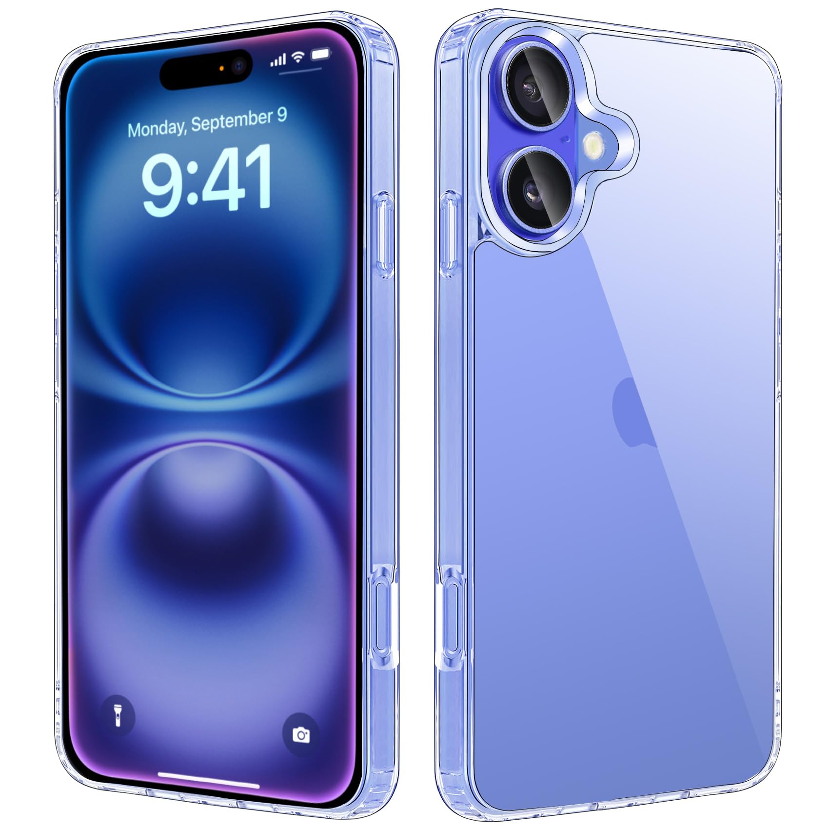 Photo 1 of JJGoo Compatiable with iPhone 16 Plus Case Clear, Transparent Shockproof Phone Case, Anti-Scratch Hard PC Back Protective Cover Bumper Phone Case for iPhone 16 Plus 6.7-Inch, Clear