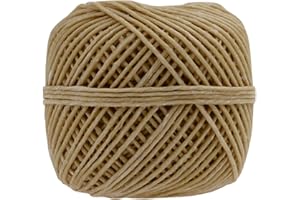 Kare & Kind Organic Hemp Wick Line - 100% Natural Hemp - Edible Grade Beeswax - 200 Ft Spool (1.0 mm) - No Cotton, No Lead - 