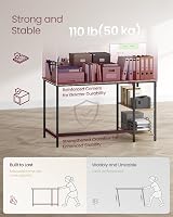 VASAGLE Computer Desk 140 x 60 cm Ebony Black LWD055B02 Industrial view 5