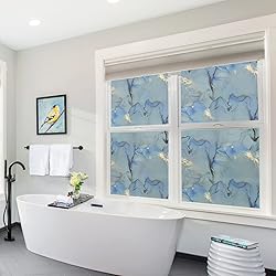 DKTIE Marble Pattern Privacy Window Film with