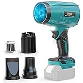 DIYtoolifz 800,000RPM Cordless Leaf Blower Compatible with Makita 18V (Tool Only), Brushless Motor, Adjustable Speed, Lightweight Portable Electric Blower for Car, Patio, Garden (Without Battery)