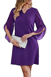 RUMIA Cocktail Dresses for Women Flutter 3/4 Sleeve