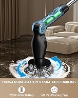 Leebein Electric Spin Scrubber Cordless Long Handle 8 Brush Heads 2 Speeds view 5