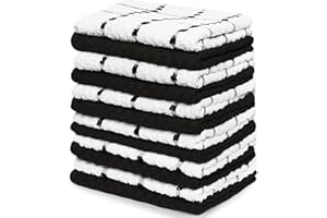 Zeppoli Kitchen Towels 12 Pack - 100% Soft Cotton - Dish Towels for Kitchen - Hand Towels for Kitchen 15" x 25" - Dobby Weave