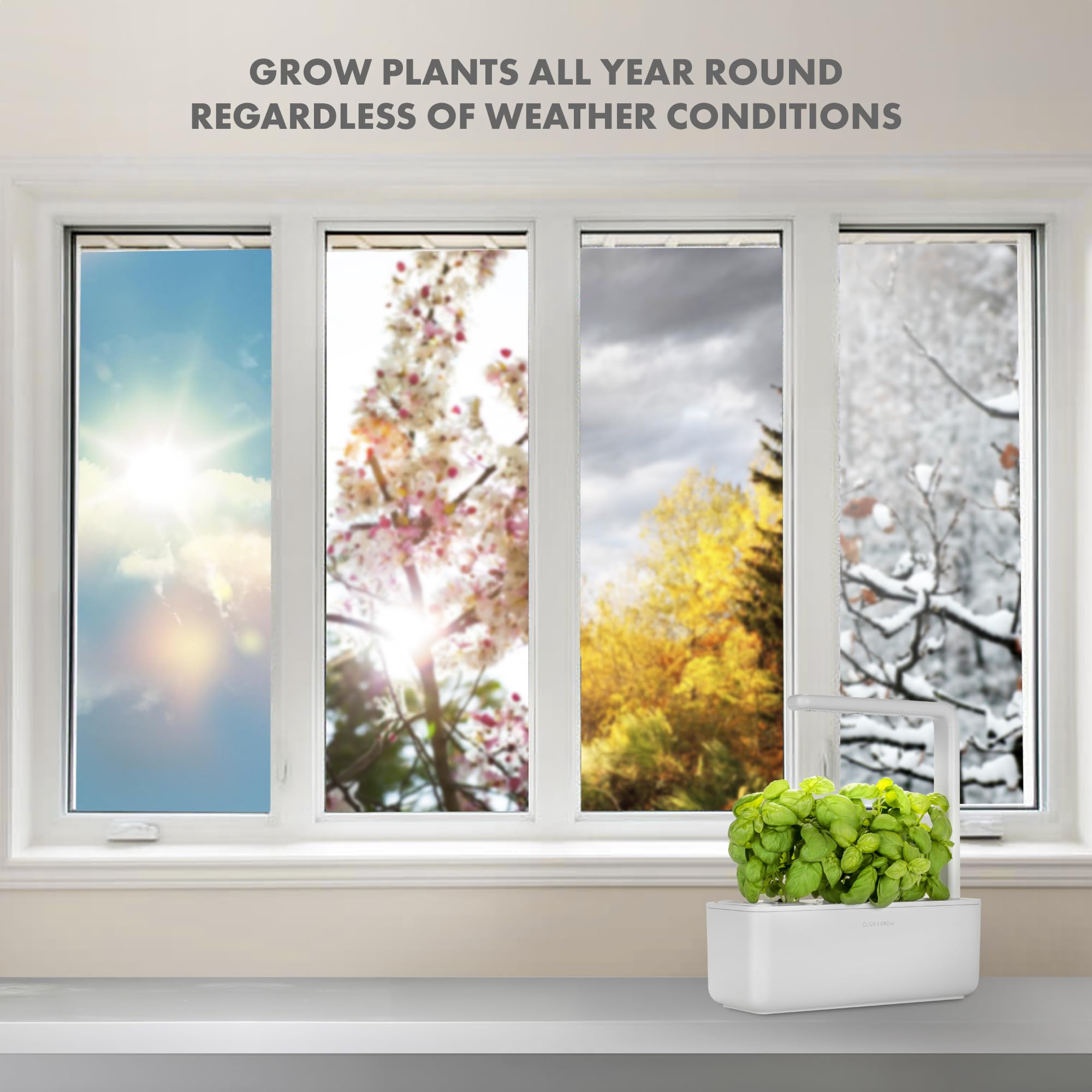 Click & Grow Indoor Herb Garden Kit with Grow Light Smart Garden for