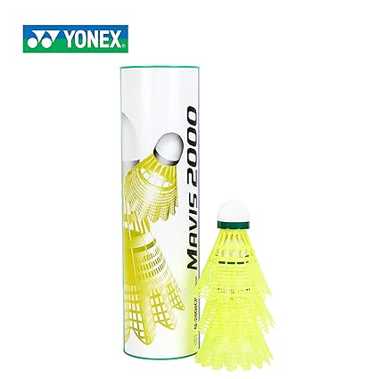 Yonex Mavis 2000 Green Cap Nylon Shuttlecock, Pack of 6