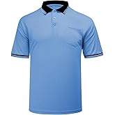 redgino Men's Baseball Softball Umpire Shirt Short Sleeve Polo Ref Jersey Referee Gear - Sized for Chest Protector