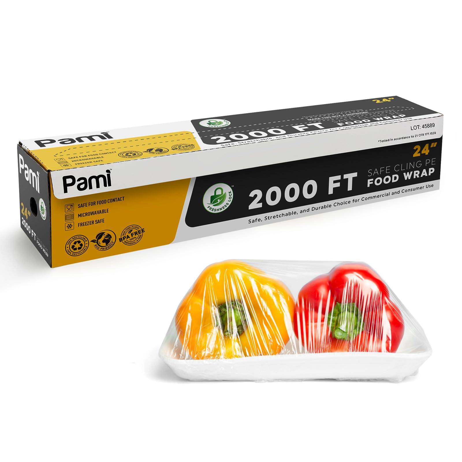 PAMI 24"X2000ft Clear Plastic Cling Wrap for