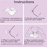 Boboduck Silver Nipple Shields 999 Silver Cups Large for Breastfeeding view 8