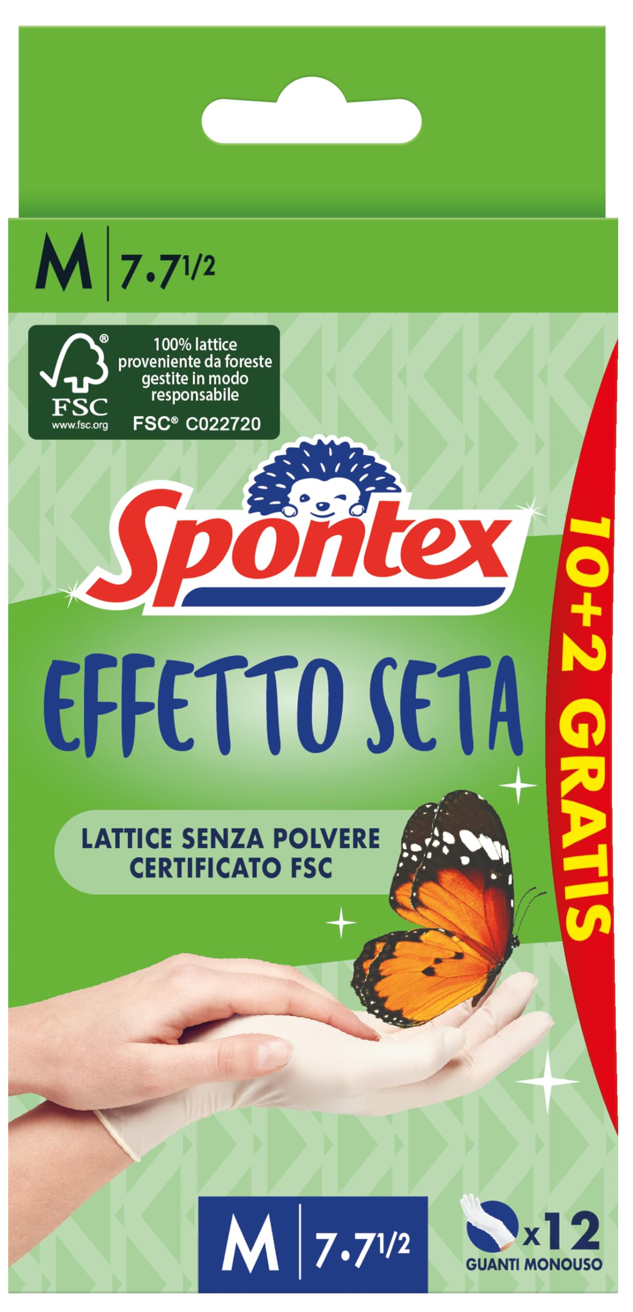 Spontex & Disposable Gloves Medium-Second Skin Silk x 10