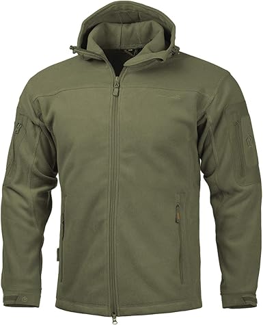 olive green zip up jacket