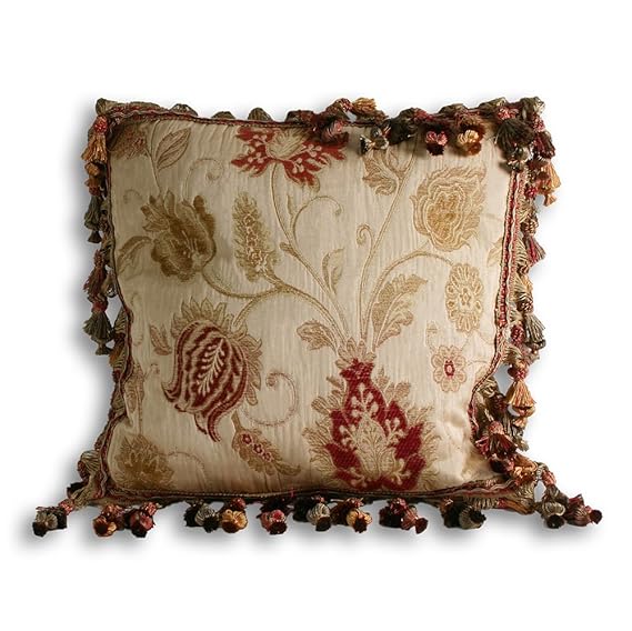 Riva Paoletti Lucerne Cushion Cover Champagne Cream Floral Jacquard
