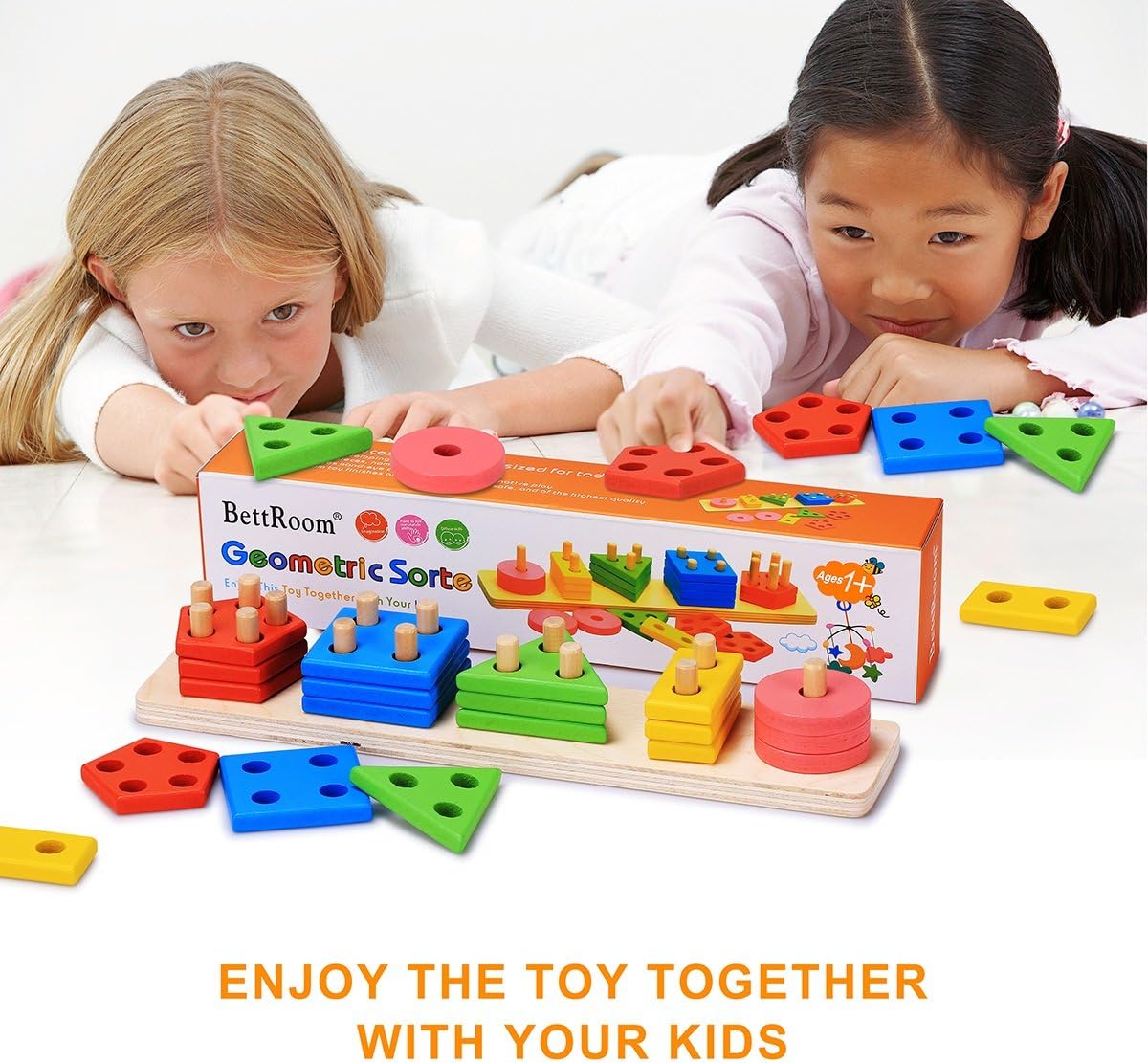 bettroom geometric sorter wooden toy