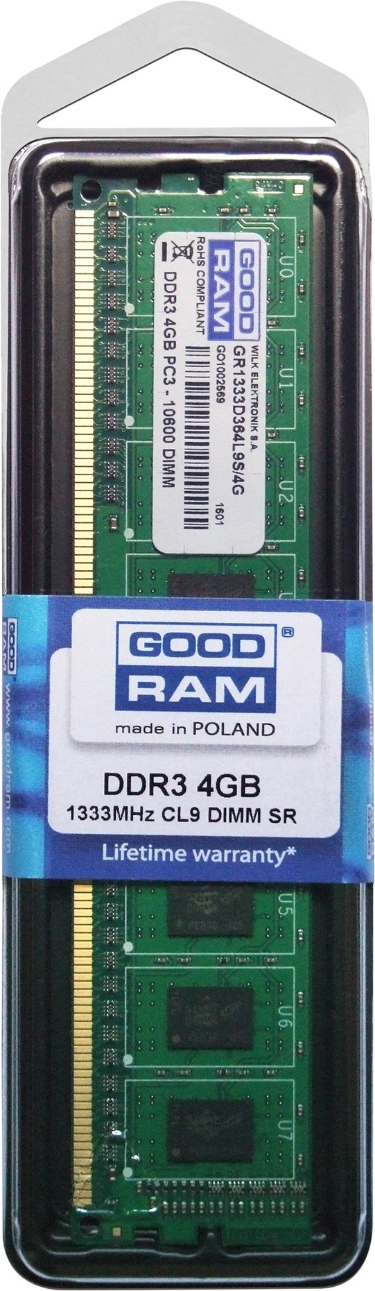 Goodram 1333MHz 1333MHz 4GB DDR3 4GB DDR3 Memory
