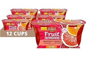 Del Monte Refreshers Grapefruit & Oranges in Pomegranate Fruit Water Cups, 7 Oz, Pack of 12