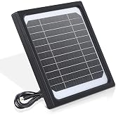 5W 12V Solar Panel for Trail Camera with 5200mAh Rechargeable Battery | IP65 Waterproof Solar Charger Kit, Continuous Power Supply for Game Cameras &amp; Wildlife Cameras