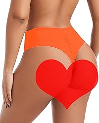 AFOLIRY Women's Sexy High Waisted High Cut Cheeky