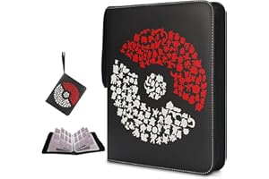 OTHRAN Card Binder for Pokemon 900 Pockets, Trading Card Binder 9 Pocket Card Holder Binder Card Collector Album with 50 Removable Card Sleeves for Boys and Girls Organized