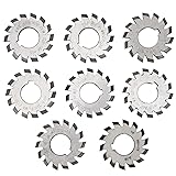 8Pcs Gear Cutters Gear Milling Cutter Set High