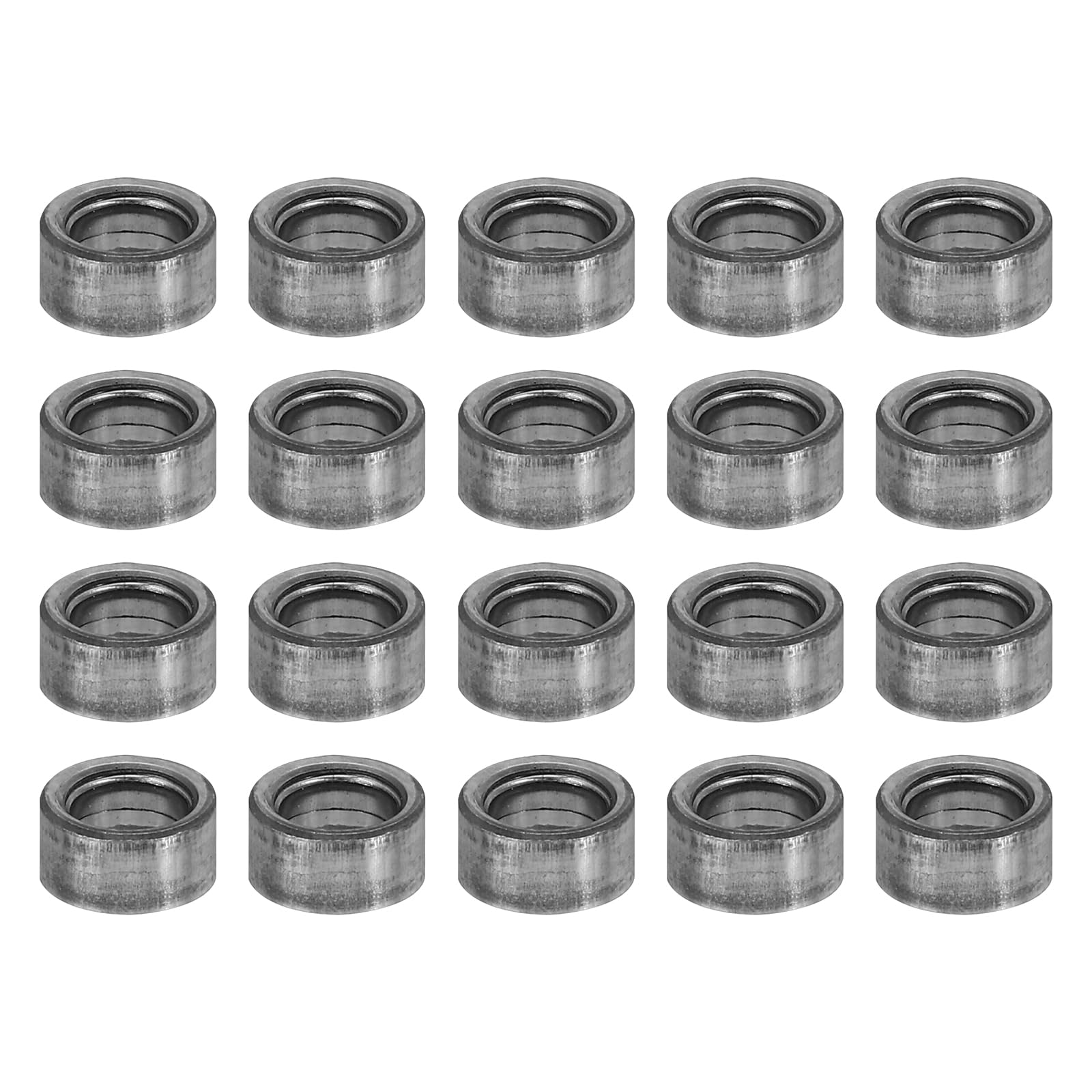 PATIKIL M5 Steel Spacers, 20 Pcs Metal Spacers Steel 5.4mm ID x 8mm OD x 4mm L Carbon Steel Spacer Screw Standoff Round for 1/5in or M5 Screw Bolts