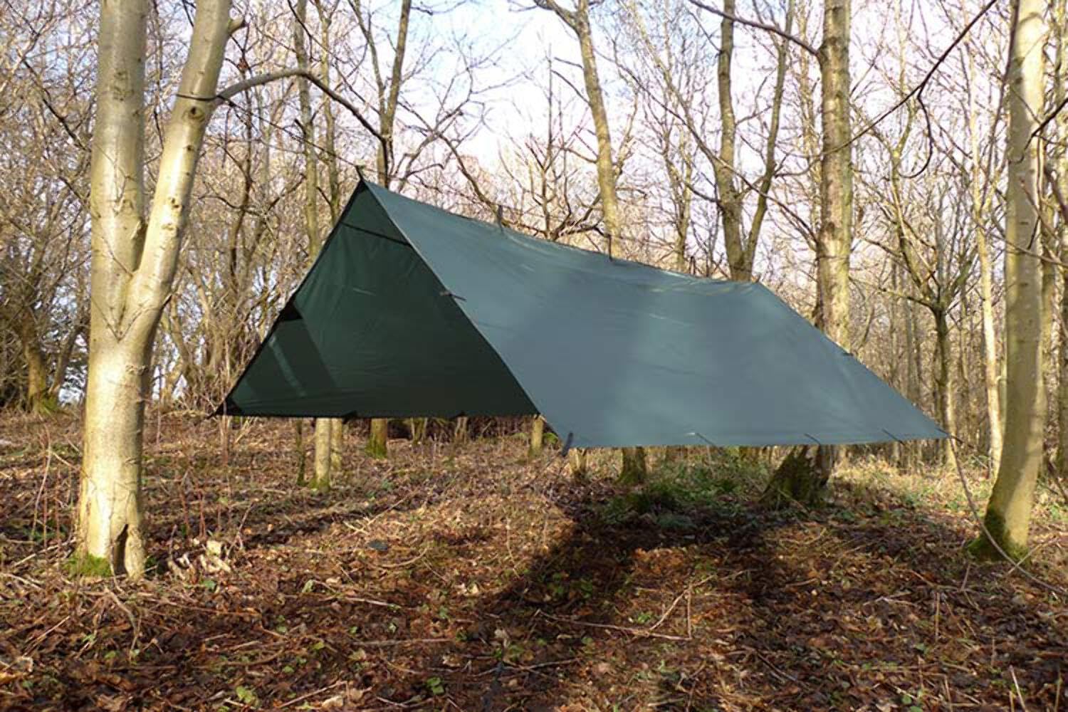 DD Hammocks - DD Tarp 3.5 x 3.5 - Olive Green - Fully Waterproof Lightweight Tarp Shelter For Outdoor Hammock Camping And Bushcraft