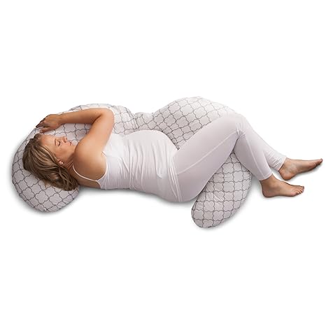 Buy Boppy Slipcovered Pregnancy Body Pillow Trellis White Online