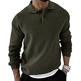 MAOWINTY Mens Collar Pullovers Sweater Cable Knitted Winter Fashion Buttons Thermal Sweaters