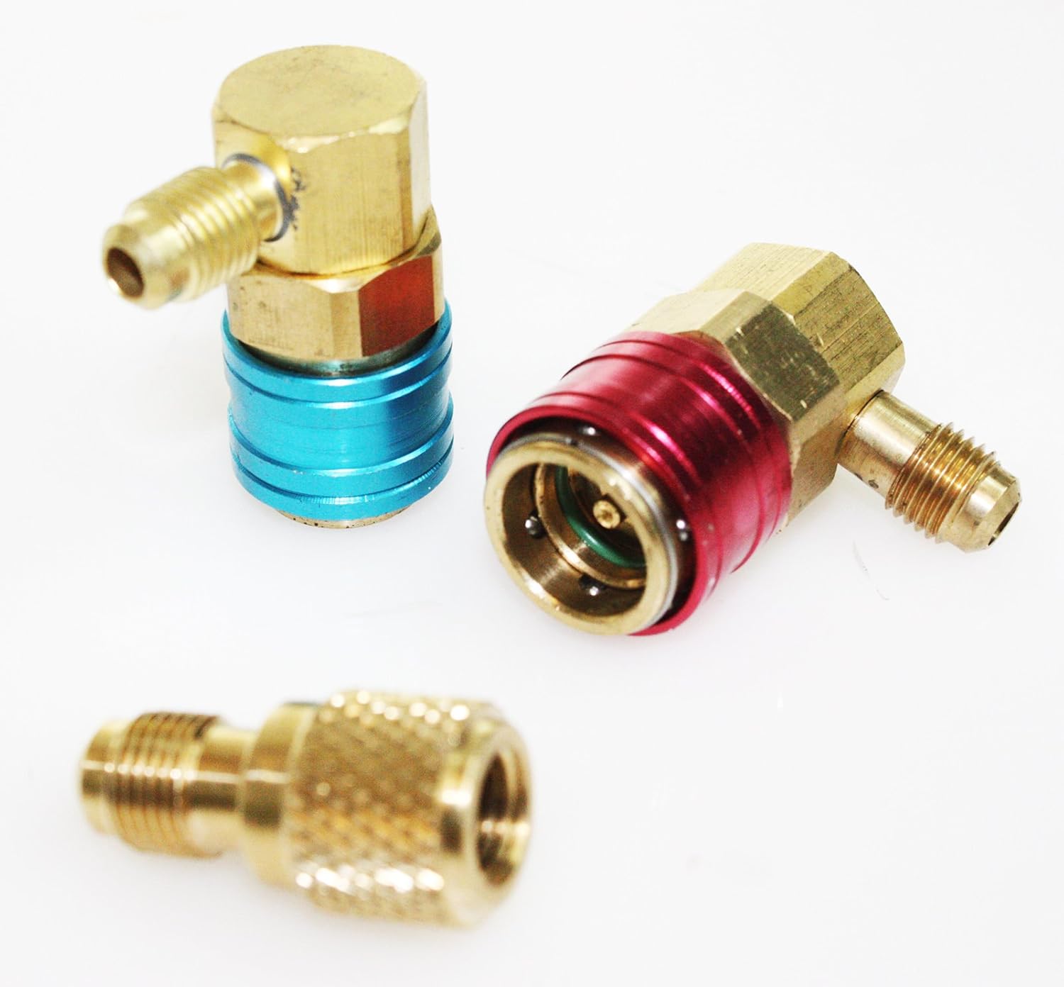 R134a High Low A/C Manifold Gauge Conversion Kit Angle Quick Adapter