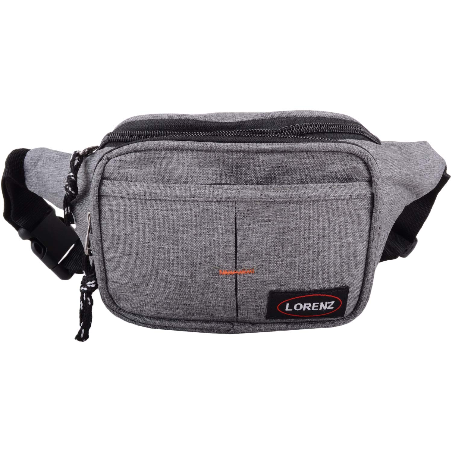 Valita Mens/Ladies Soft Polyester Bum Bag/Waist Bag with Multiple Pockets - Grey