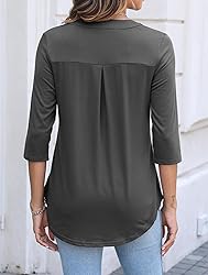 Halife Dressy Tops for Women 3/4 Sleeve Tunic Tops