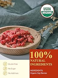 GLDNT Organic Goji Berries, Large Size Sun-Dried
