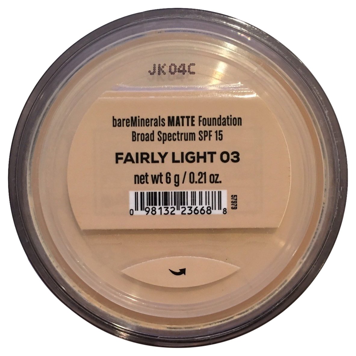 Bare Escentuals Bare Minerals Foundation Matte SPF 15 Fairly Light, Large, 6 g