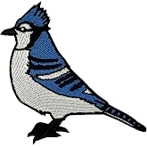 Blue Jay Embroidered Iron-on Patch