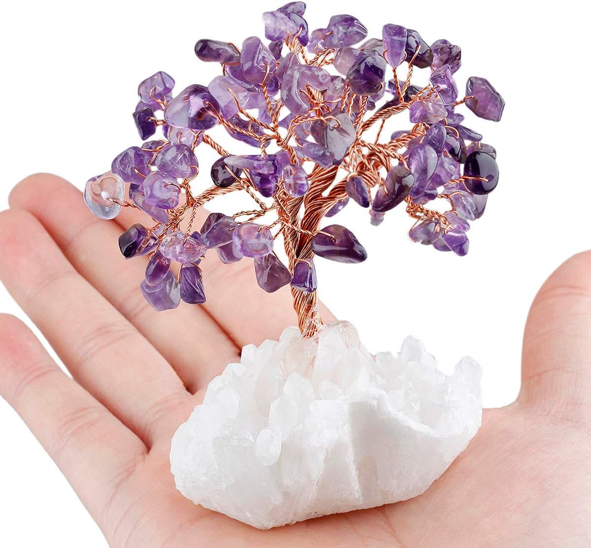 Nupuyai Amethyst Healing Crystal Tree with Gift Box - Image 4
