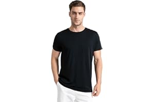 innotree Merino Wool T Shirts for Men - 100% Organic Odor Resistance Merino Wool Undershirt Hiking Travel Base Layer T-Shirt