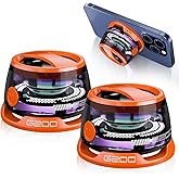 LENOLL G200 Magnetic Bluetooth Speaker, Portable Wireless Mini Speaker with RGB Light Multi-Speaker Pairing,Phone Stand, for iPhone. Android, Party, Desk,Camping. 2 Orange Wireless Speaker