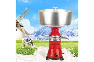 Cream Separator for Raw Milk, 80L/H 21Gal/H Electric Cream Separator, Detachable & Adjustable Consistency, 304 Stainless Stee