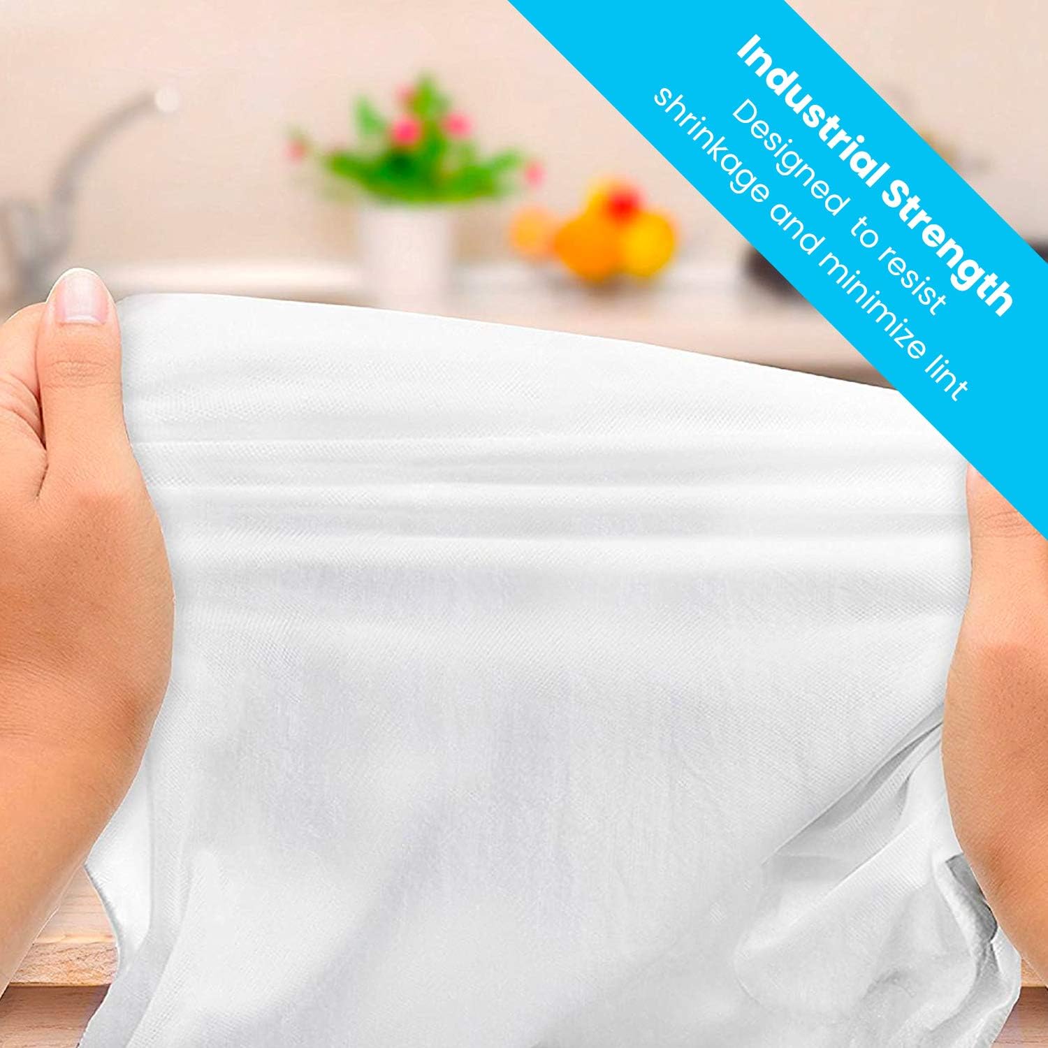 Zeppoli 12-Pack Flour Sack Towels - 31" x 31" Kitchen Towels - Absorbent White Dish Towels - 100% Ring Spun Cotton Bar Towels: Home & Kitchen