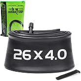 Hydencamm 1/2/4 Pack 20x4 26x4.0 Fat Bike Tube with AV 32mm Schrader Valve, Premium Butyl Rubber Fat Tire Bike Tubes with Tire Levers, 20, 26x3.5-4.5 Bike Tube for Road/MTB/E Bike