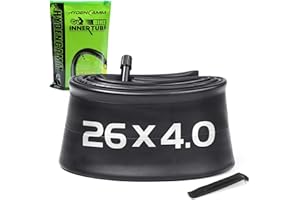 Hydencamm 1/2/4 Pack 20x4 26x4.0 Fat Bike Tube with AV 32mm Schrader Valve, Premium Butyl Rubber Fat Tire Bike Tubes with Tire Levers, 20, 26x3.5-4.5 Bike Tube for Road/MTB/E Bike